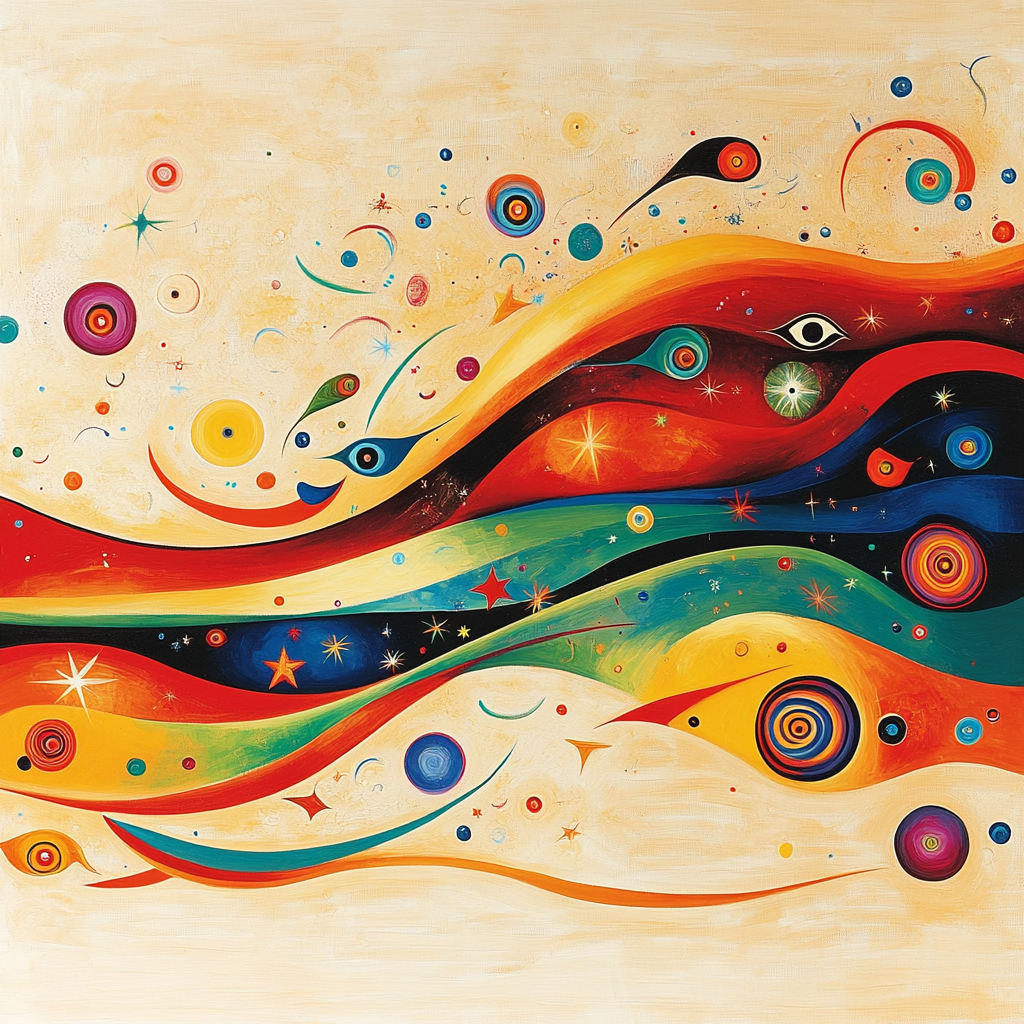 Joan Miro Inspired Celestial Whimsy paint by number