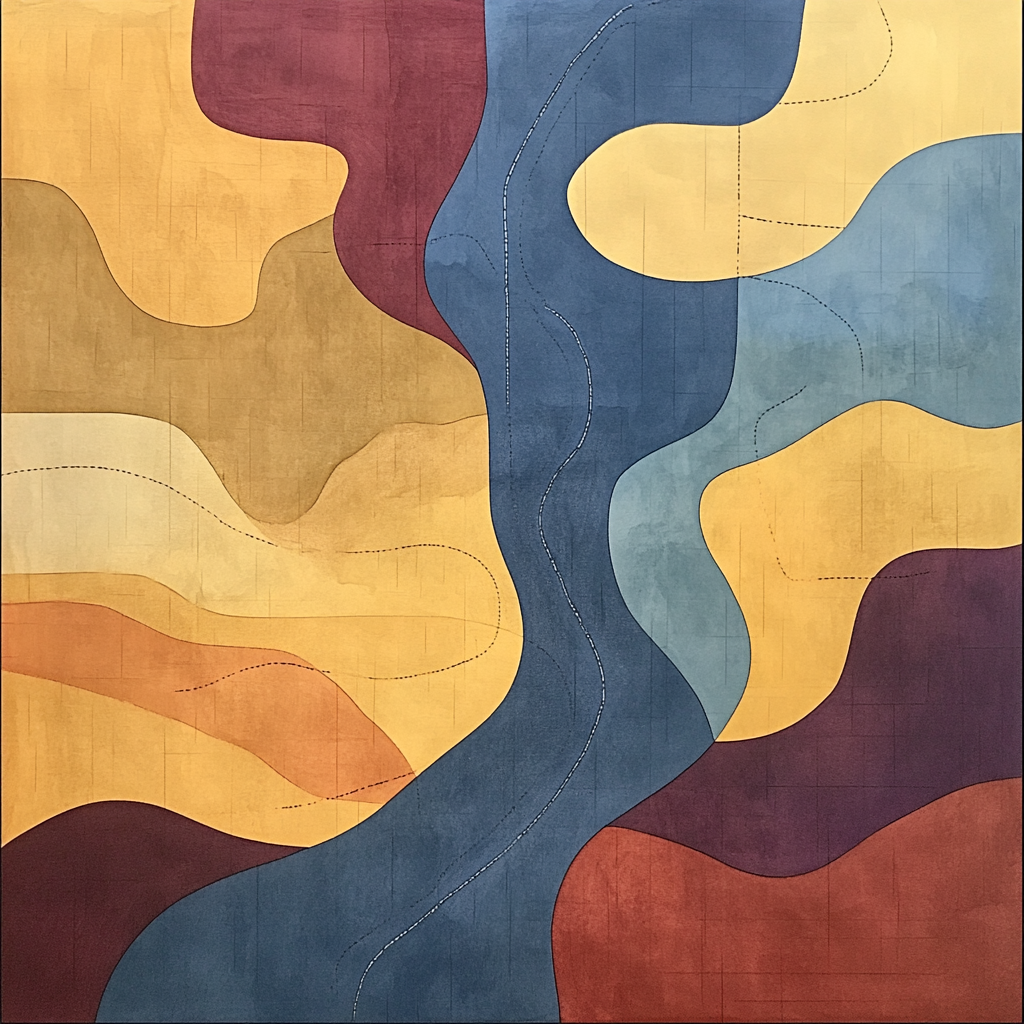 Paul Klee Inspired Quiet Cartography Number painting