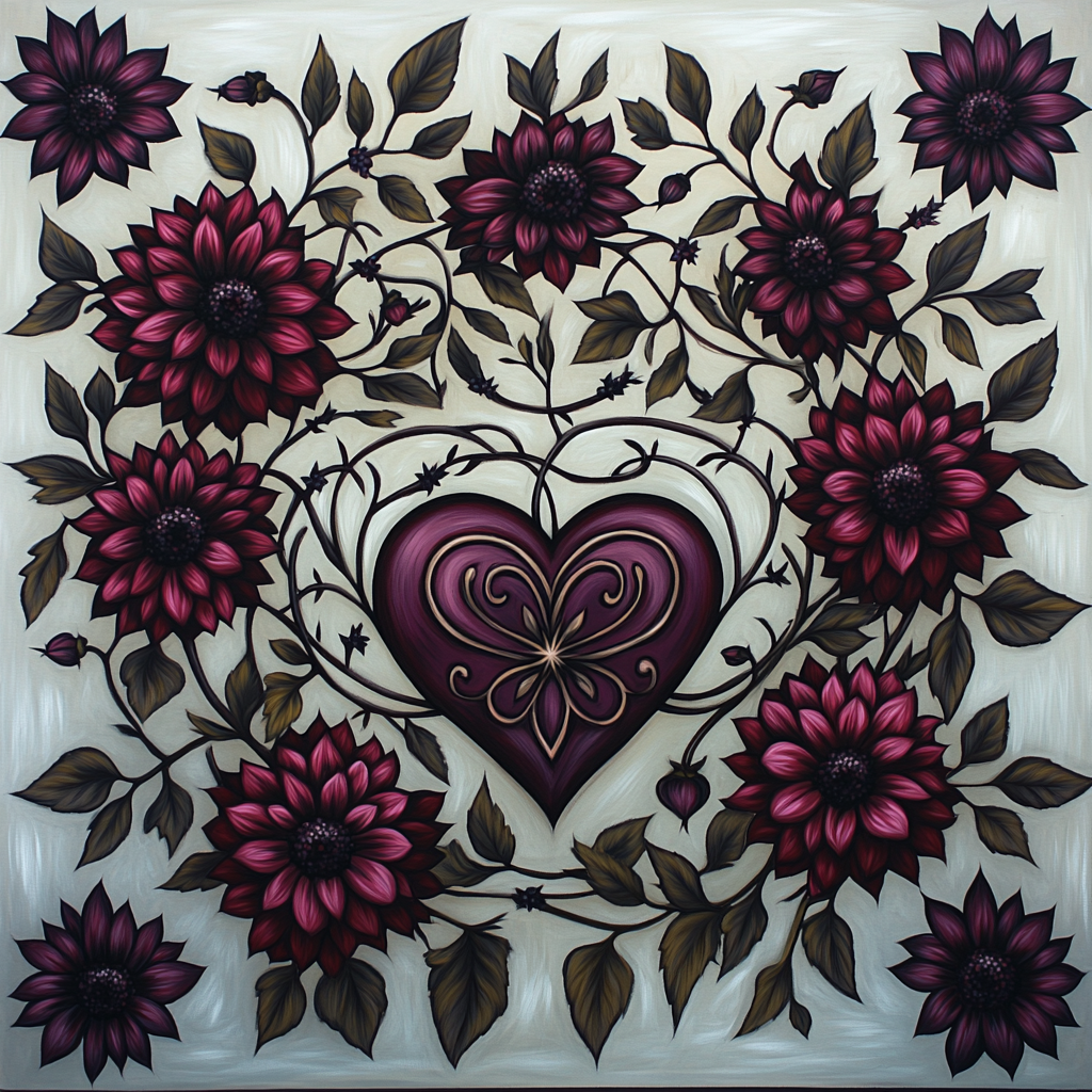 Frida Kahlo Inspired Emotional Bloom paint by numbers