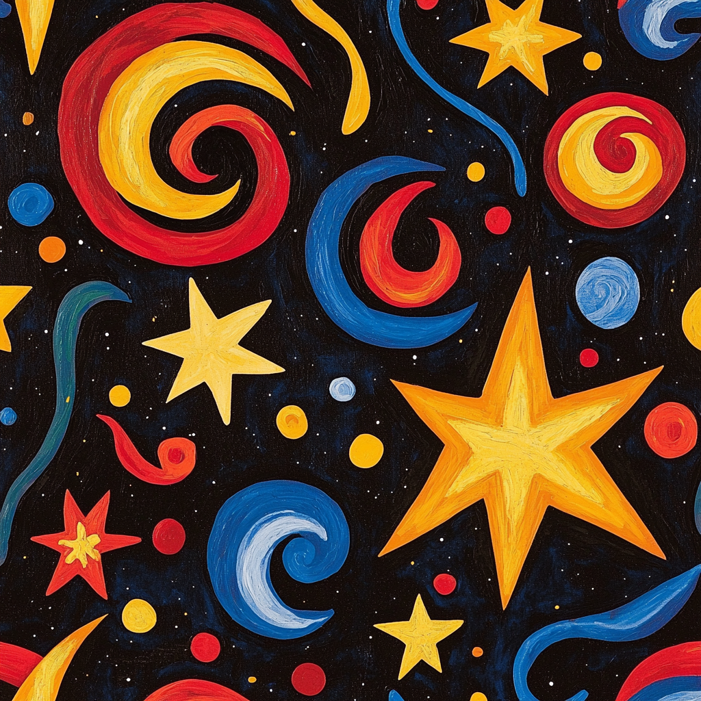Joan Miró Inspired Whimsical Galaxy Paint By Number