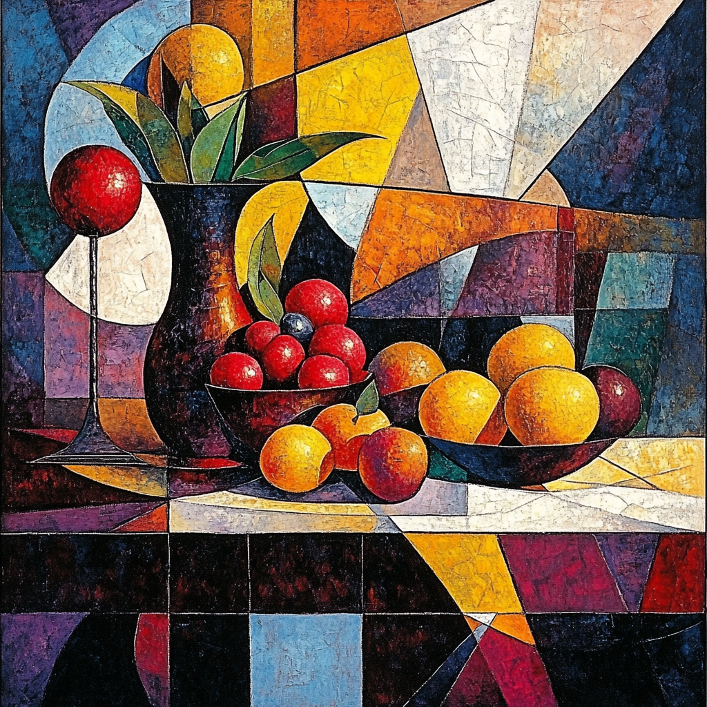 Picasso Inspired Cubist Still Life DIY paint by numbers