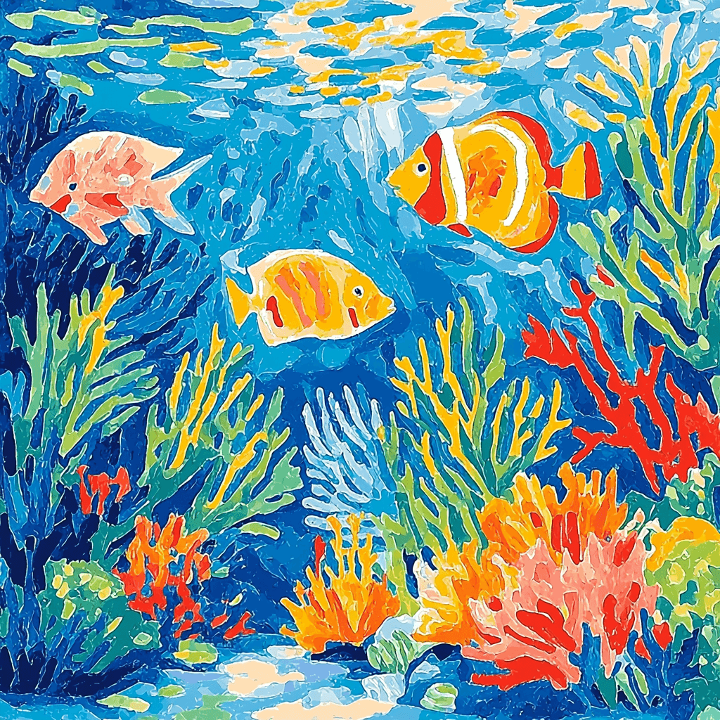 Henri Matisse Inspired Underwater Wonder Paint By Numbers