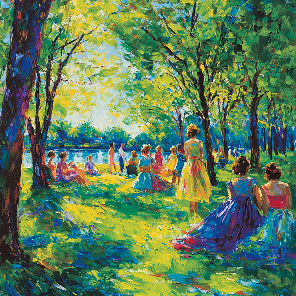Pierre-Auguste Renoir Inspired Breezy Summer Afternoon Number Painting