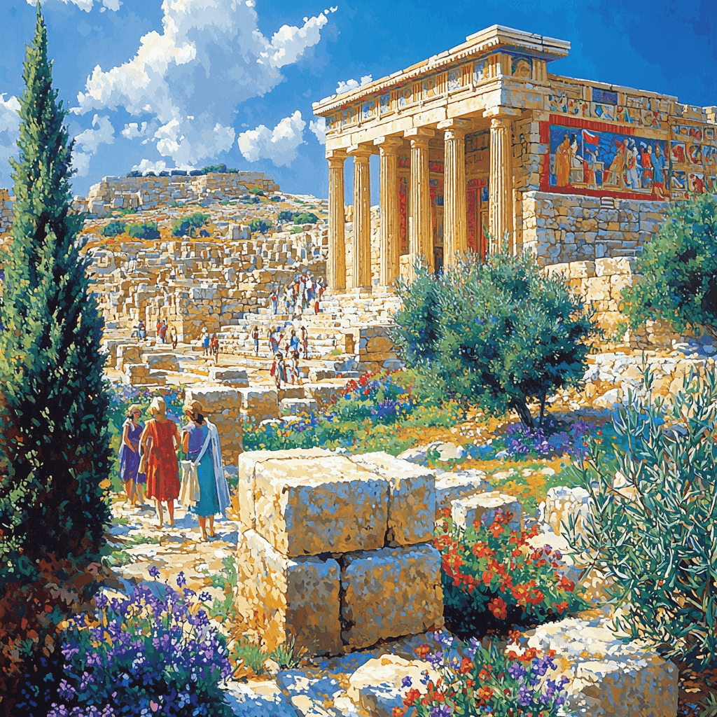 Palace Of Knossos - Crete Paint By Color