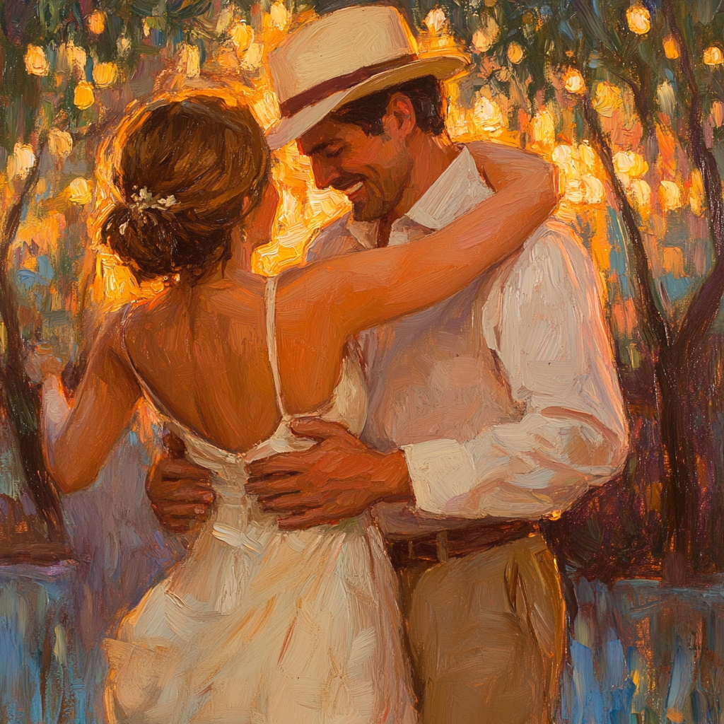 Renoir Inspired Sunset Dance Number painting