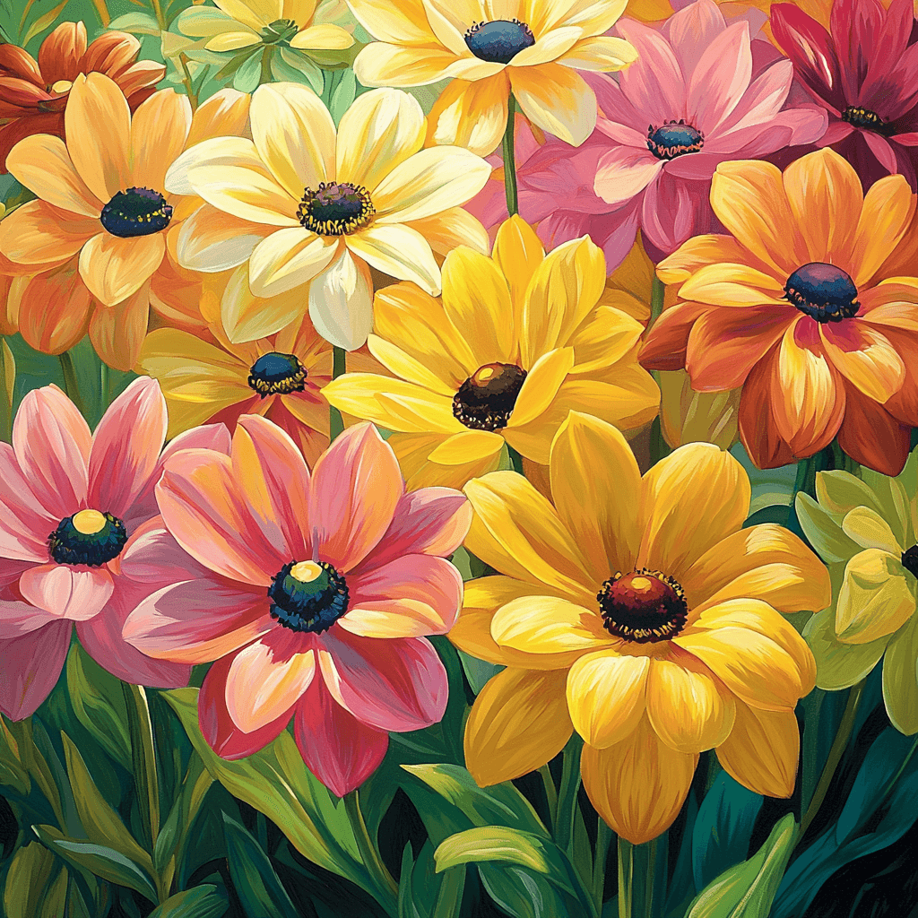 Georgia O'Keeffe Inspired Sunlit Flower Harmony Paint By Numbers