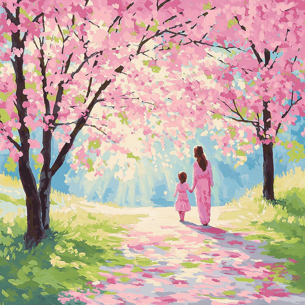Love Under The Cherry Blossoms Paint By Numbers Kits