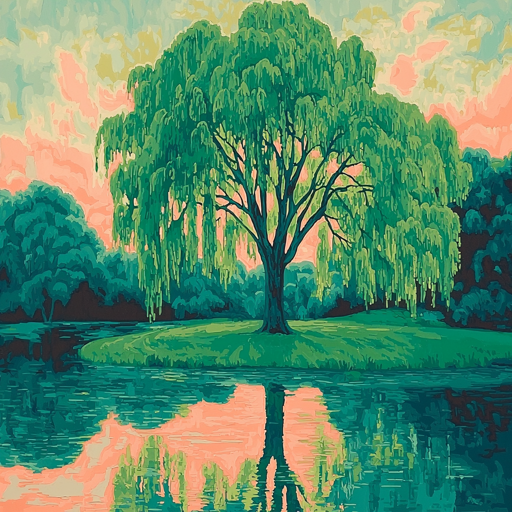 Under The Willow Tree Painting Number Kit