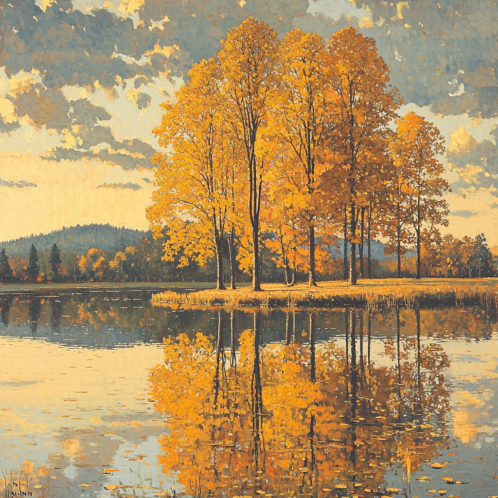 George Inness Inspired Peaceful Autumn Serenity Paint By Numbers Art