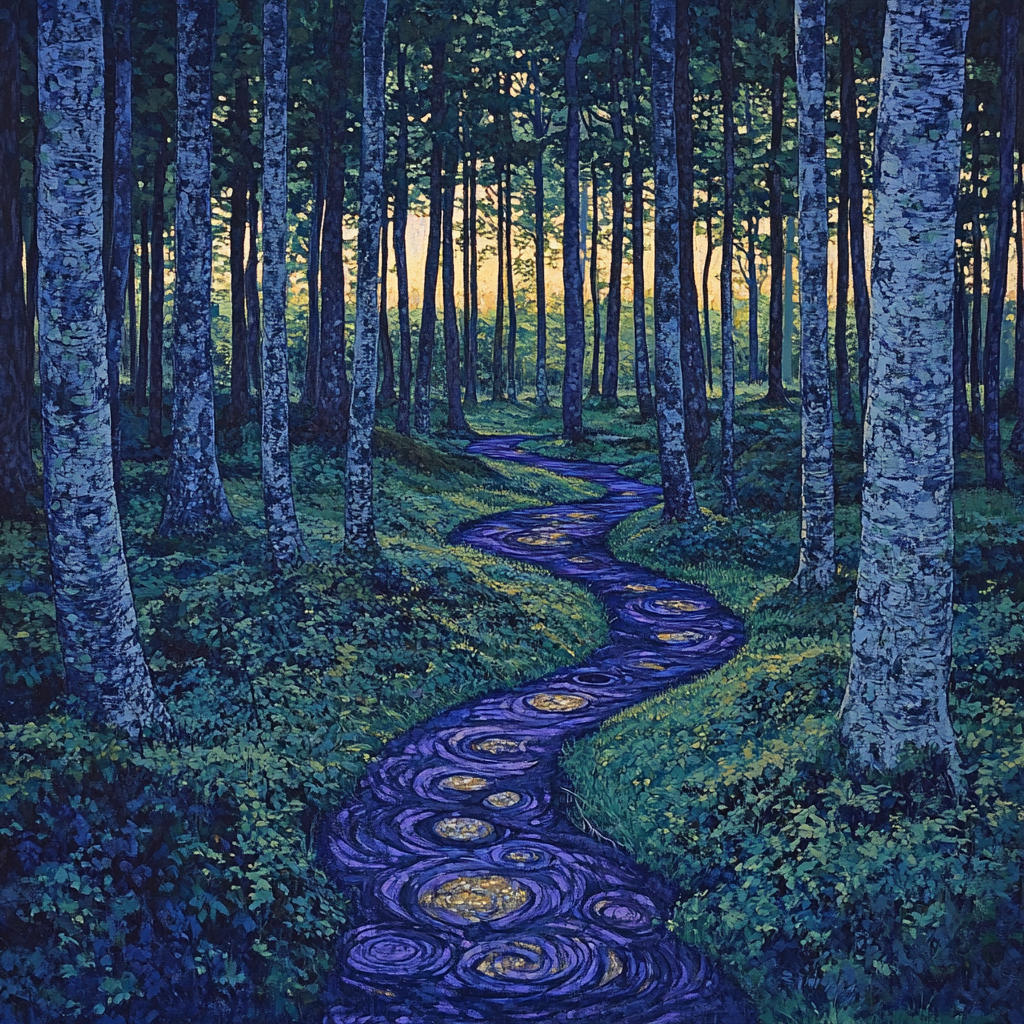 Emily Carr Inspired Twilight Clearing Painting by numbers kit