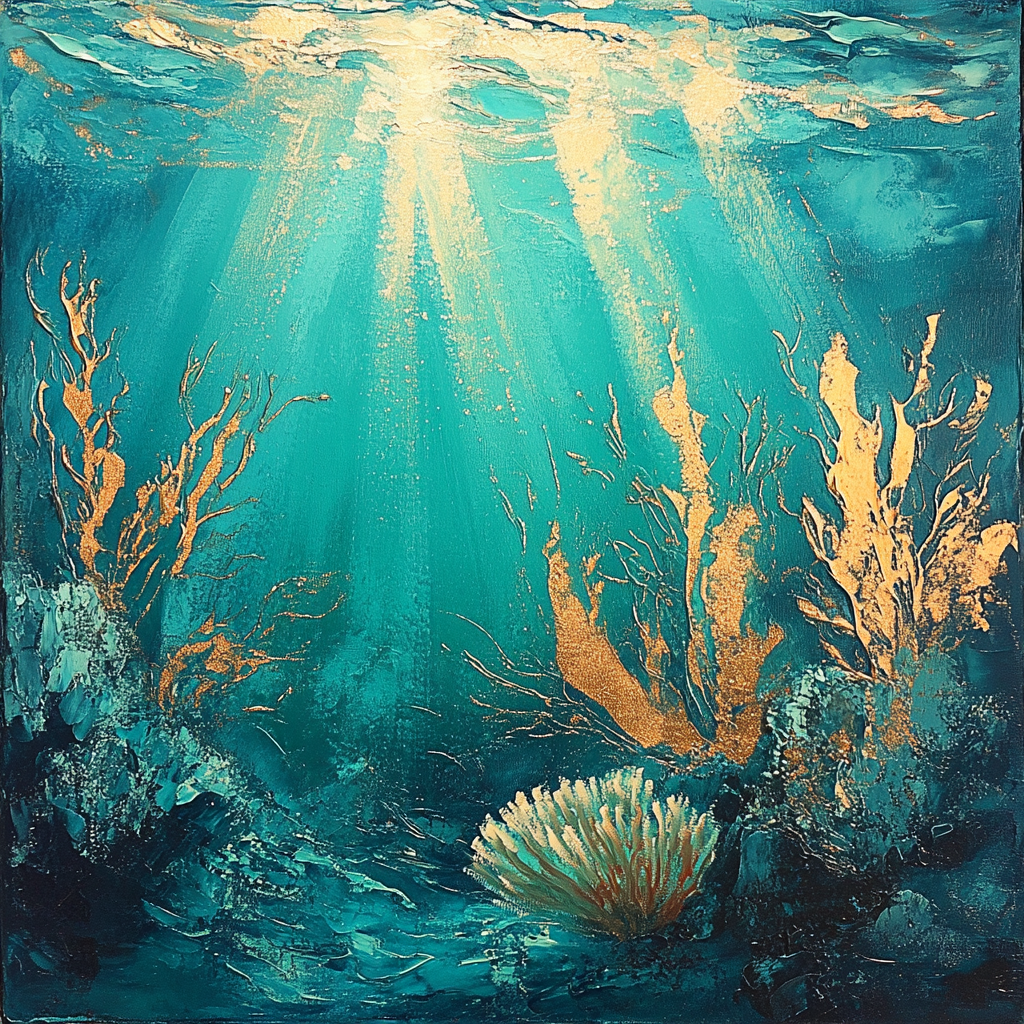 Edgar Degas Inspired Glassy Reef DIY paint by numbers