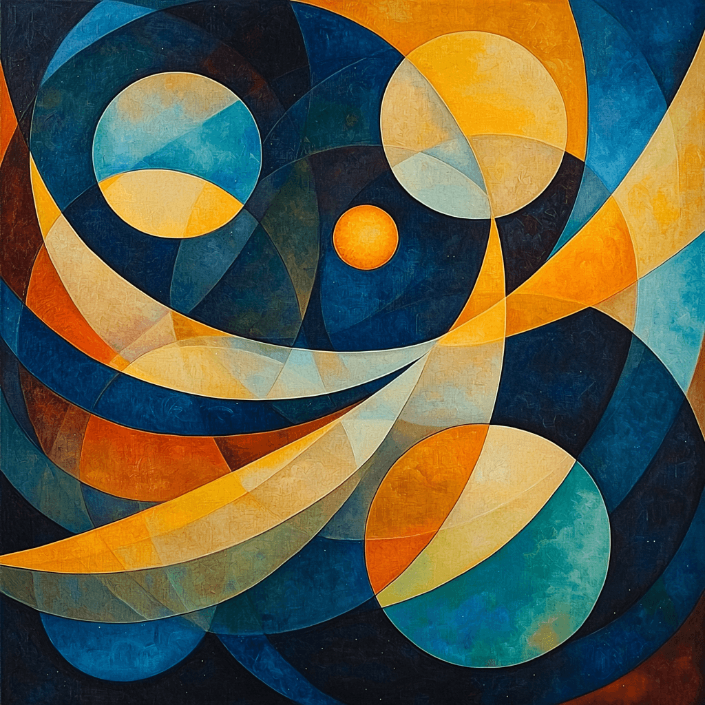 Wassily Kandinsky Inspired Abstract Solar Symphony Paint By Color