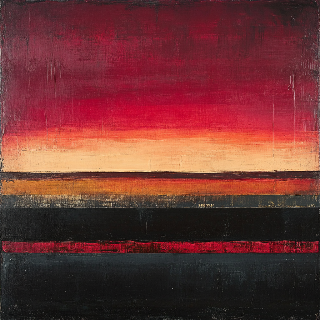 Mark Rothko Inspired Crimson Dusk Painting by numbers kit