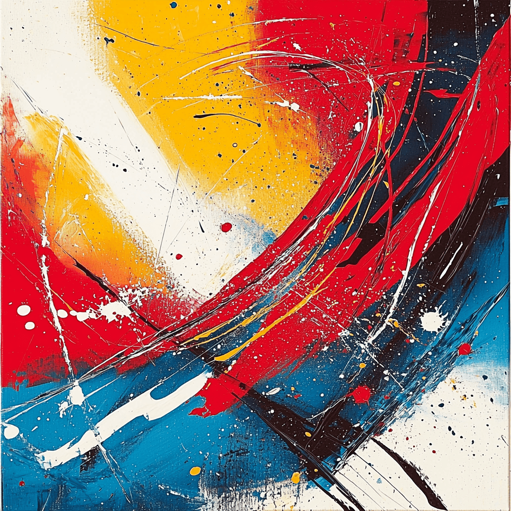 Jackson Pollock Inspired Vibrant Dreamscape DIY Paint By Numbers