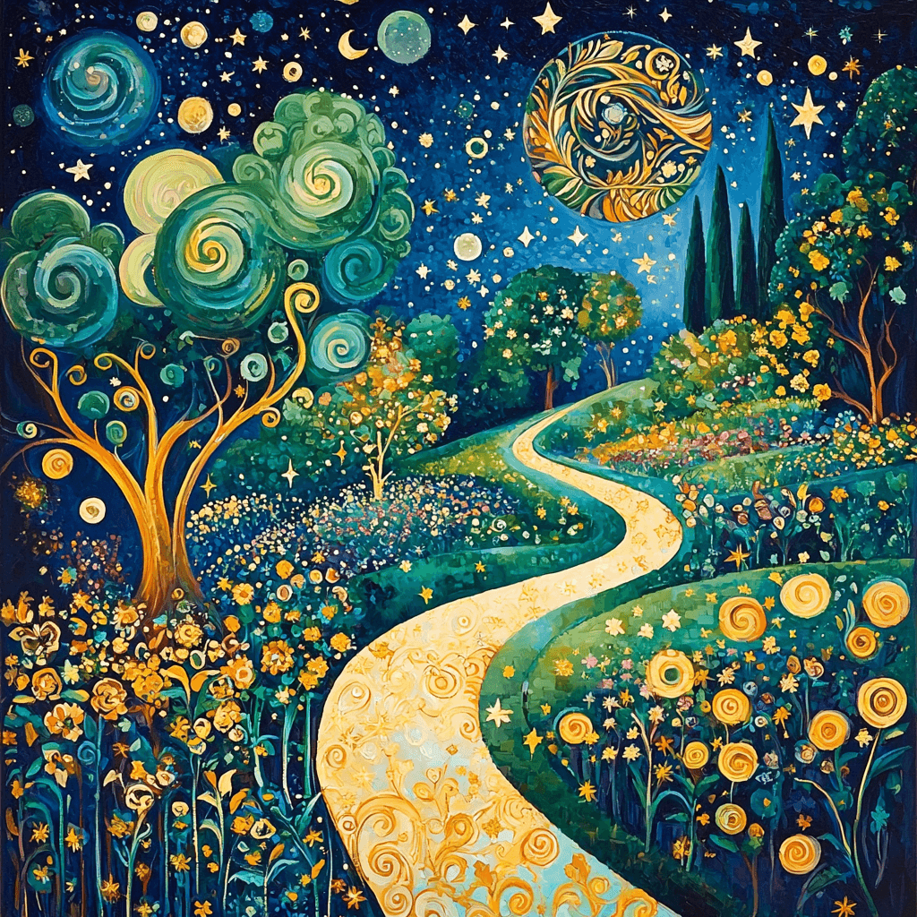 Gustav Klimt Inspired Celestial Garden Escape DIY Paint By Numbers