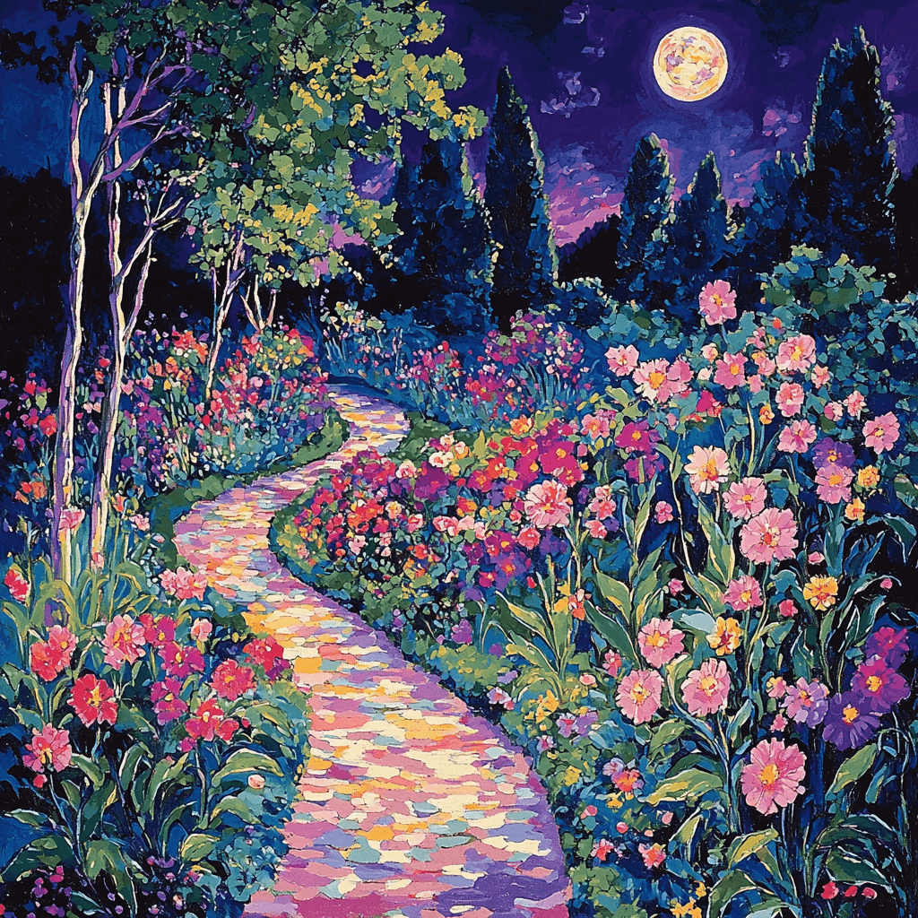 Henri Matisse Inspired Midnight Garden Romance Number Painting
