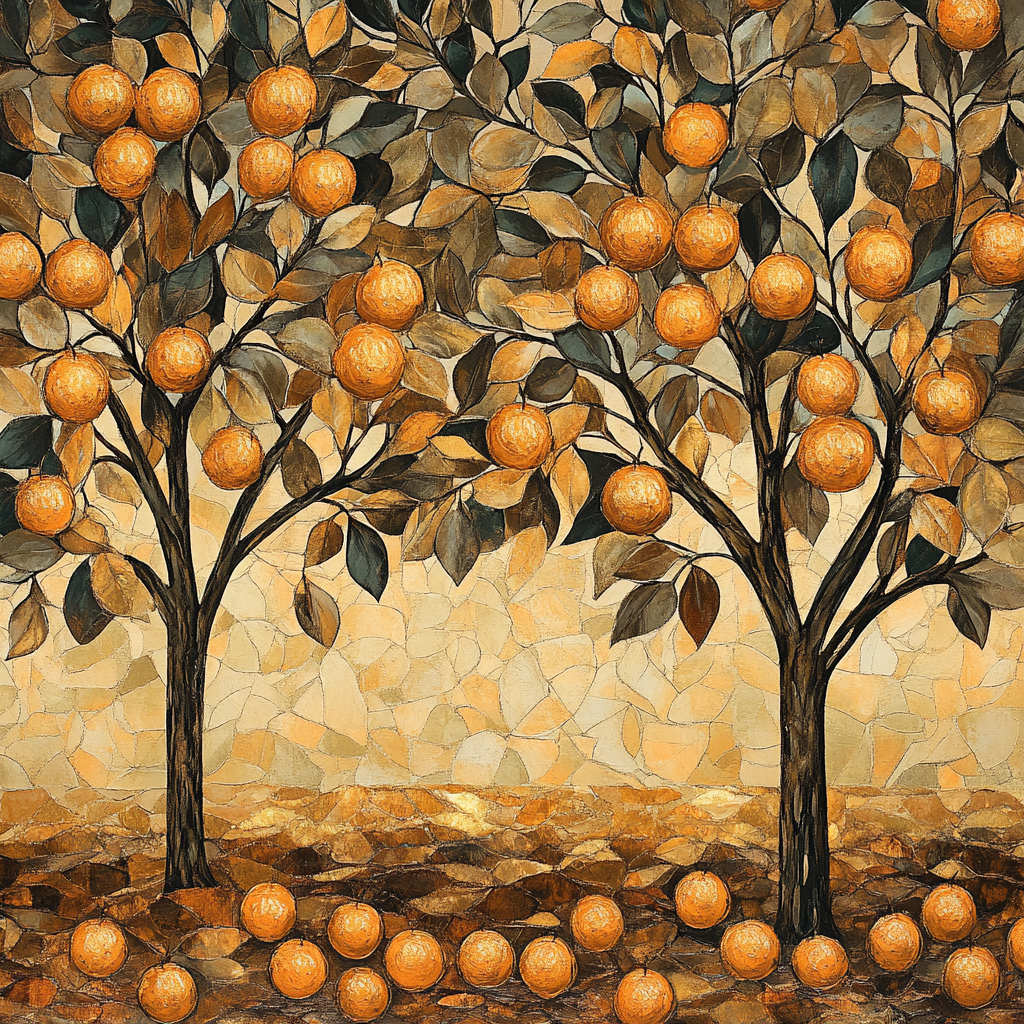 Gustav Klimt Inspired Autumn Orchard Paint by numbers kits