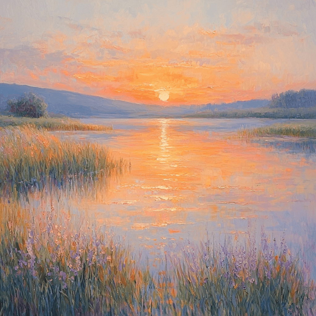 Monet Inspired Sunset Bliss Paint By Color