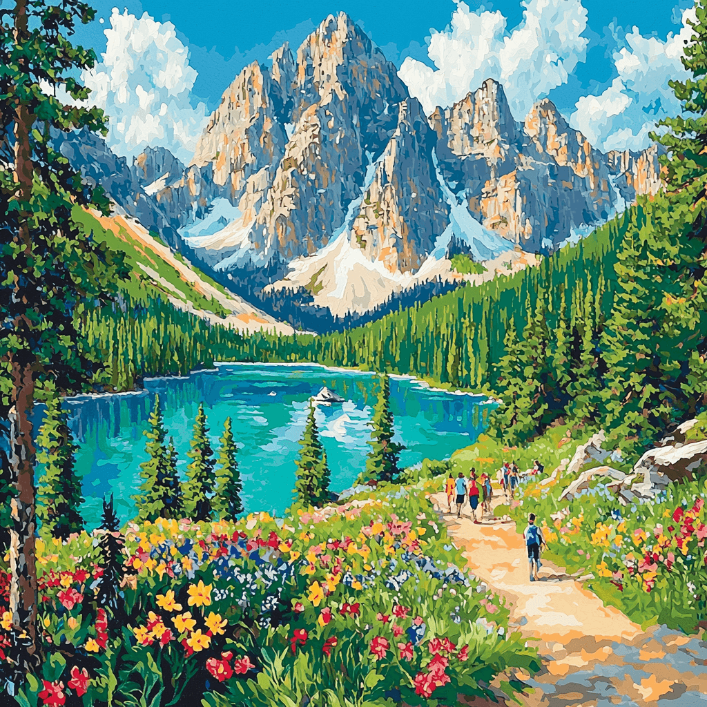 Valley Of The Ten Peaks DIY Paint By Numbers