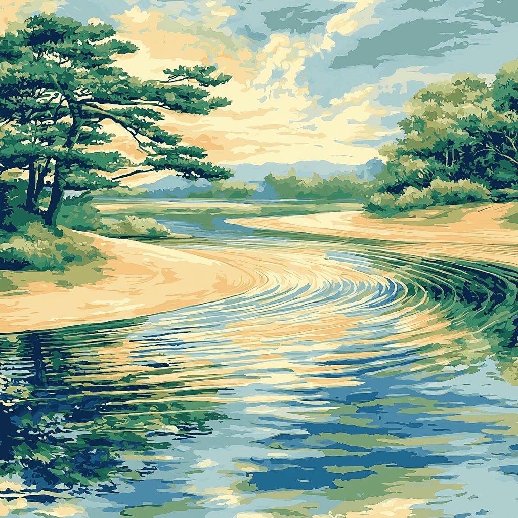 Katsushika Hokusai Inspired Soothing Zen Garden Painting Number Kit