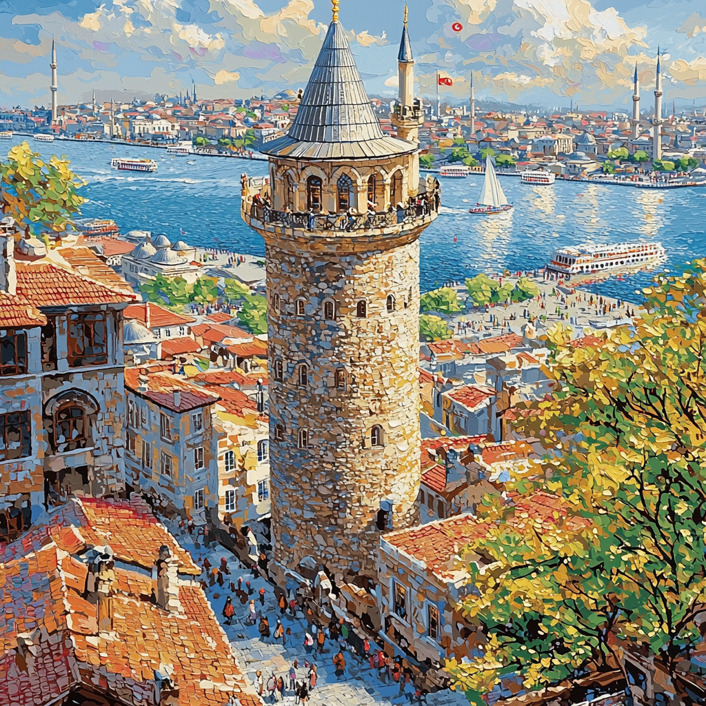 Galata Tower Painting By Numbers Kit
