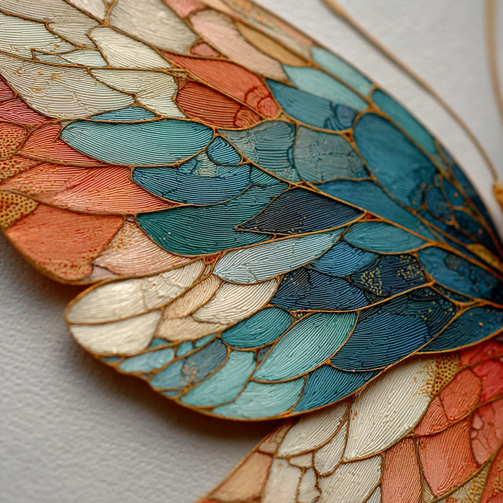 Leonardo Da Vinci Inspired Butterfly Wing Atlas paint by color