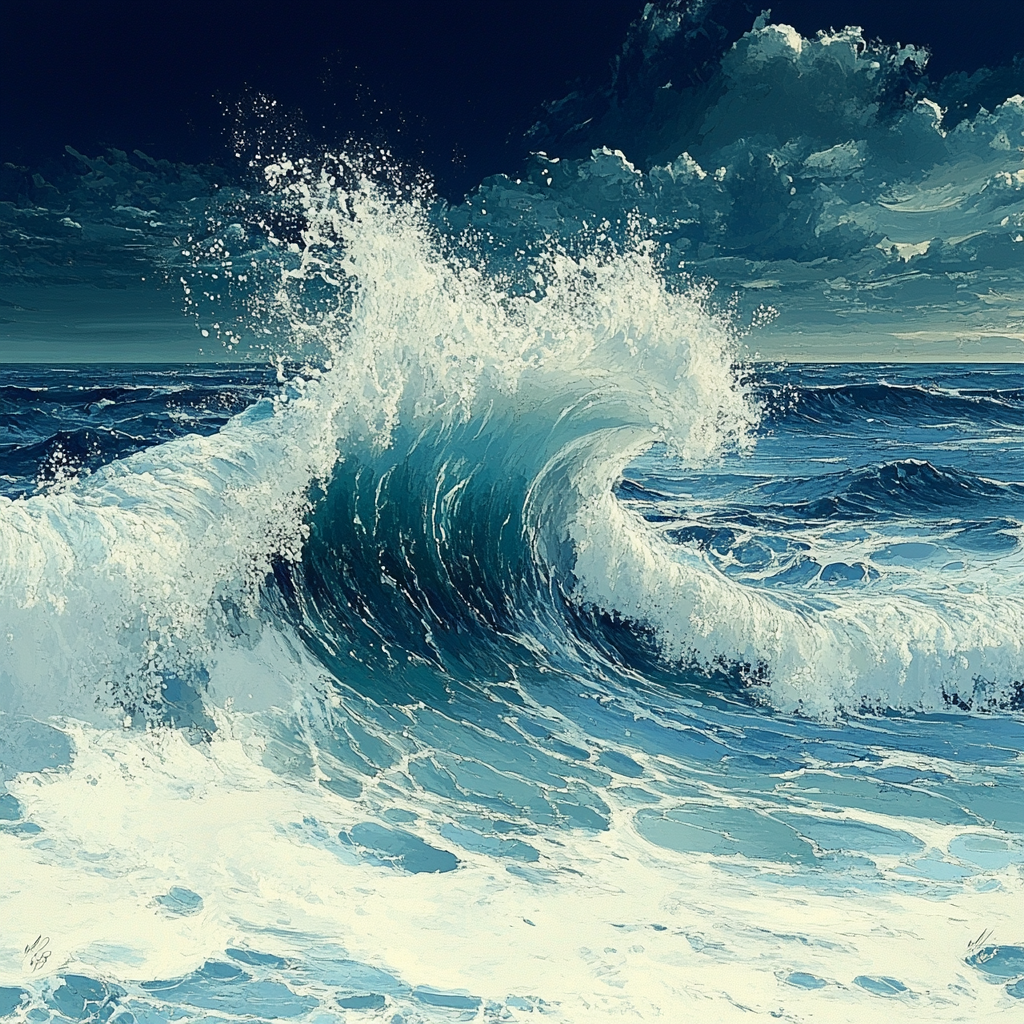 Michelangelo Inspired Oceanic Veins Painting by numbers kit