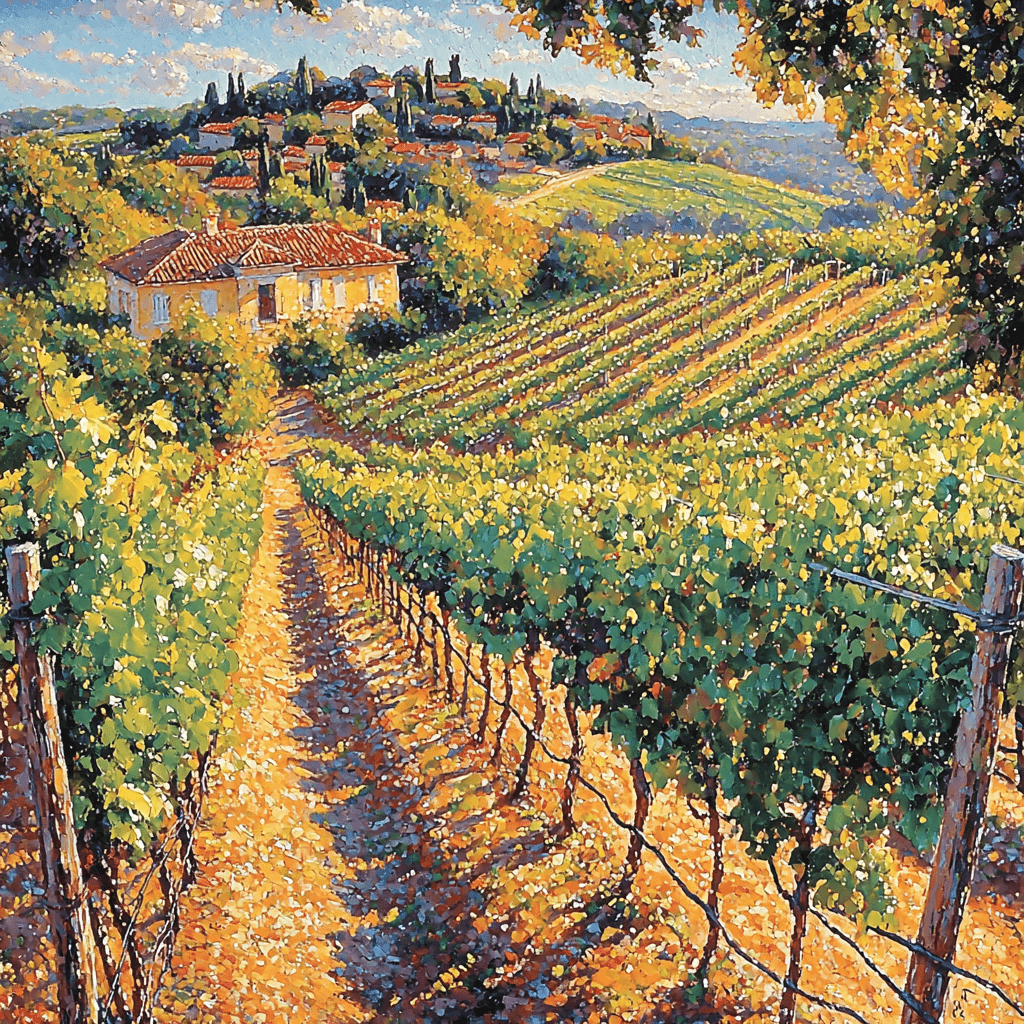 Camille Pissarro Inspired Impressionist Vineyard Paint By Numbers