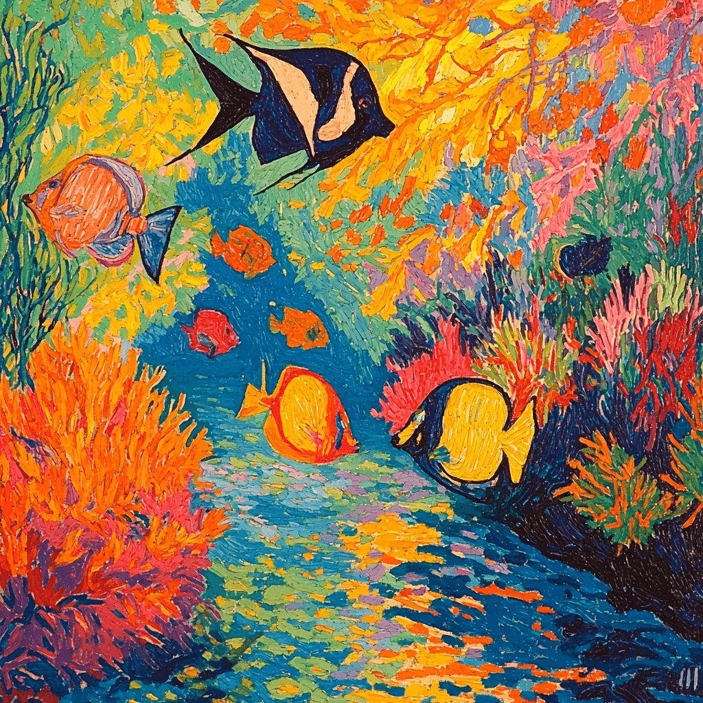 Henri Matisse Inspired Colorful Ocean Dreams DIY Paint By Numbers