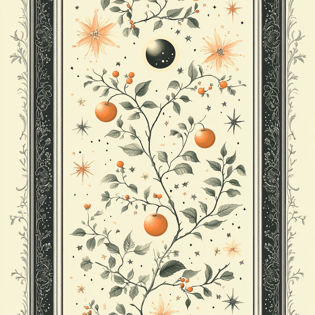 Alphonse Mucha Inspired Celestial Orchard painting number kit