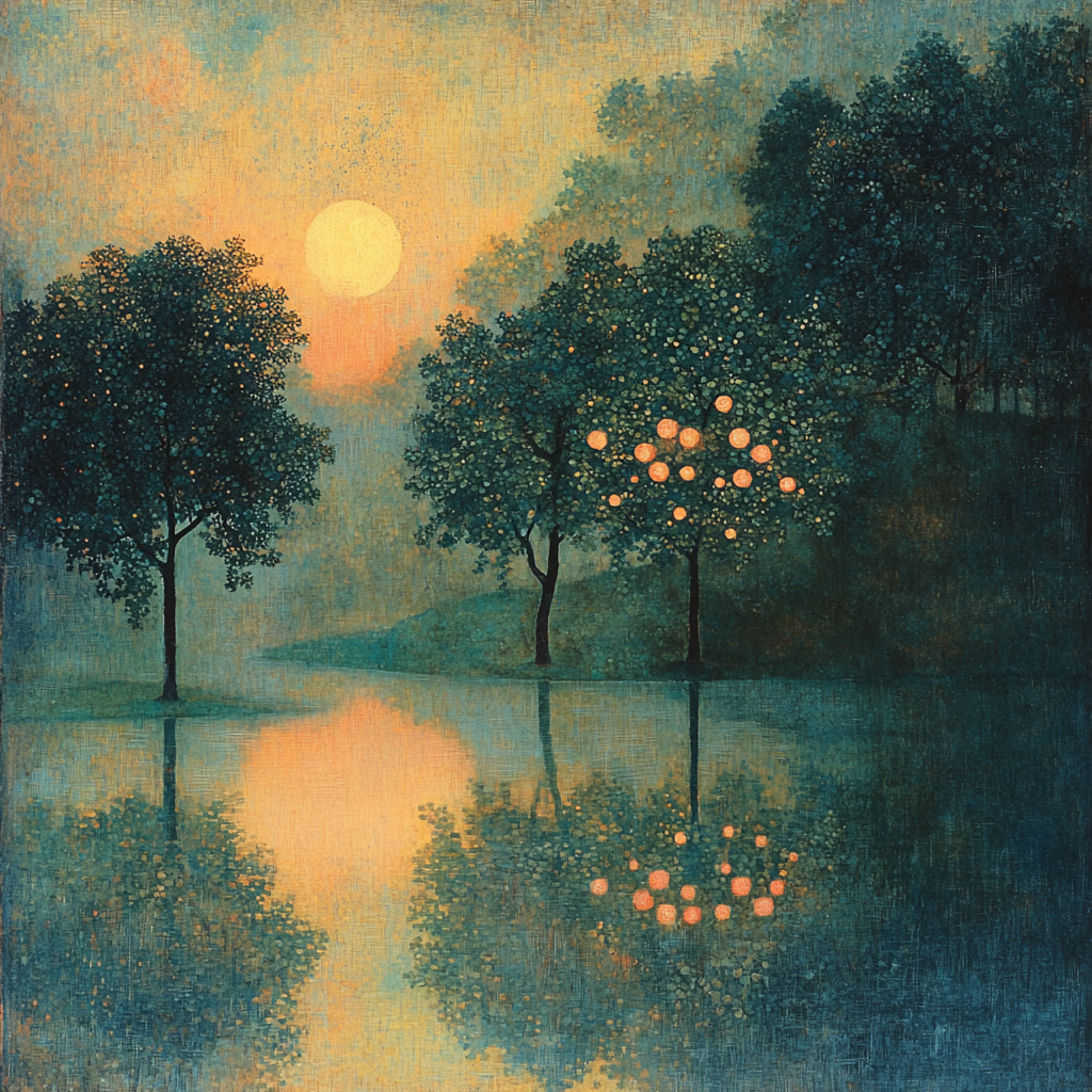 Odilon Redon Inspired Enchanted Twilight Orchard DIY Paint By Numbers