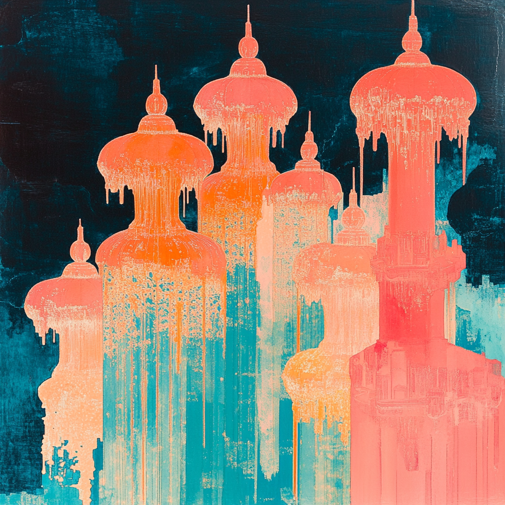 Salvador Dali Inspired Coral City DIY paint by numbers