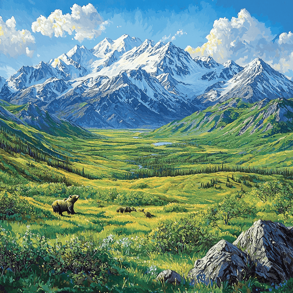 Alaska's Denali National Park Painting By Numbers Kit