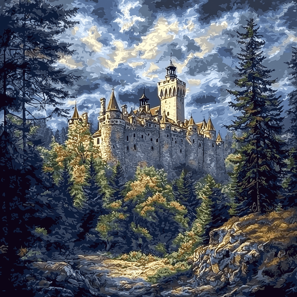 Bran Castle - Brasov Paint By Color
