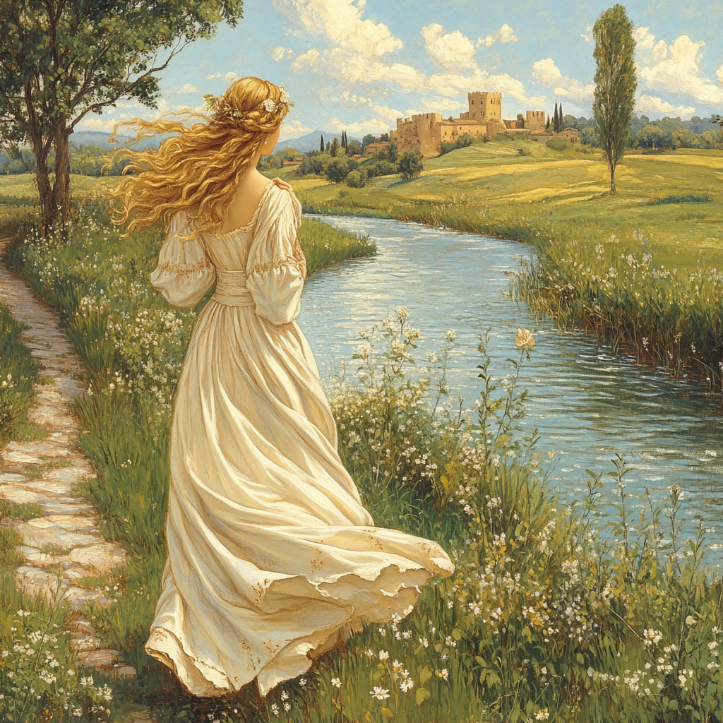 Botticelli Inspired Venus By The River painting number kit