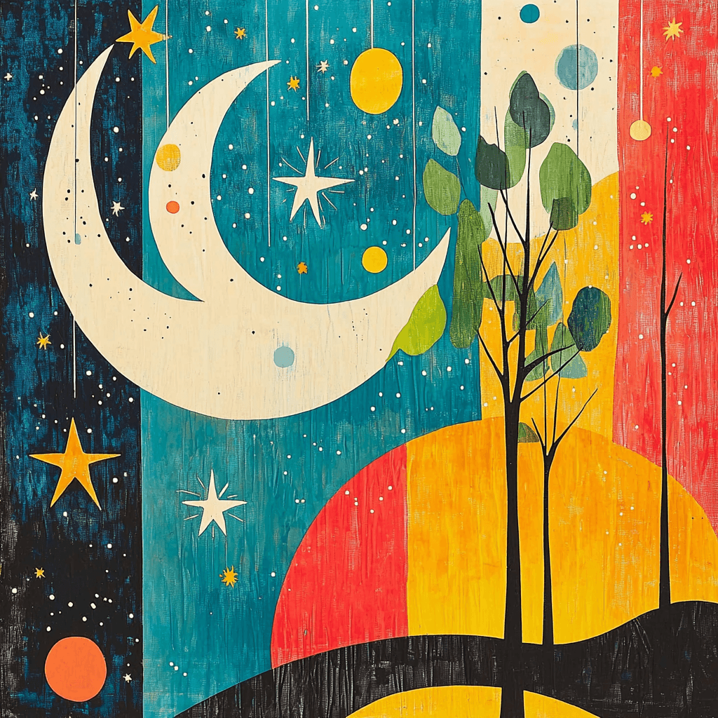 Joan Miró Inspired Cosmic Melody Paint By Numbers Art