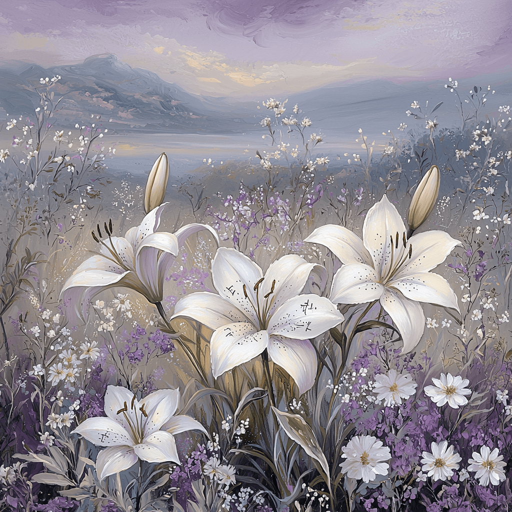 Leonardo Da Vinci Inspired Twilight Blossom Harmony Paint By Numbers Art