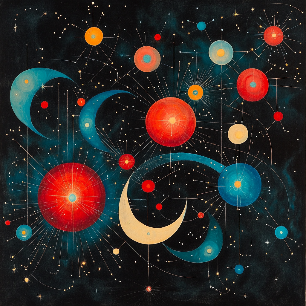 Joan Miró Inspired Orbital Whimsy Paint by numbers kits