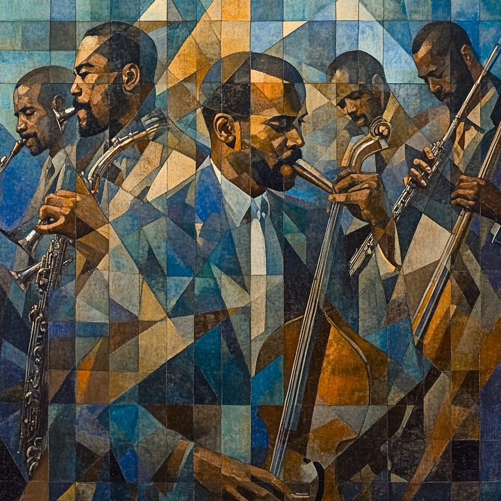 Picasso Inspired Abstract Musicians Paint by numbers art