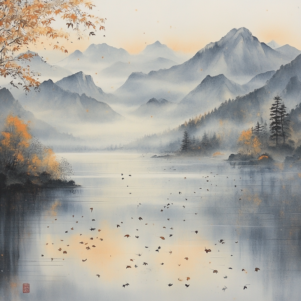 Zhao Mengfu Inspired Whispers Of Autumn Number painting