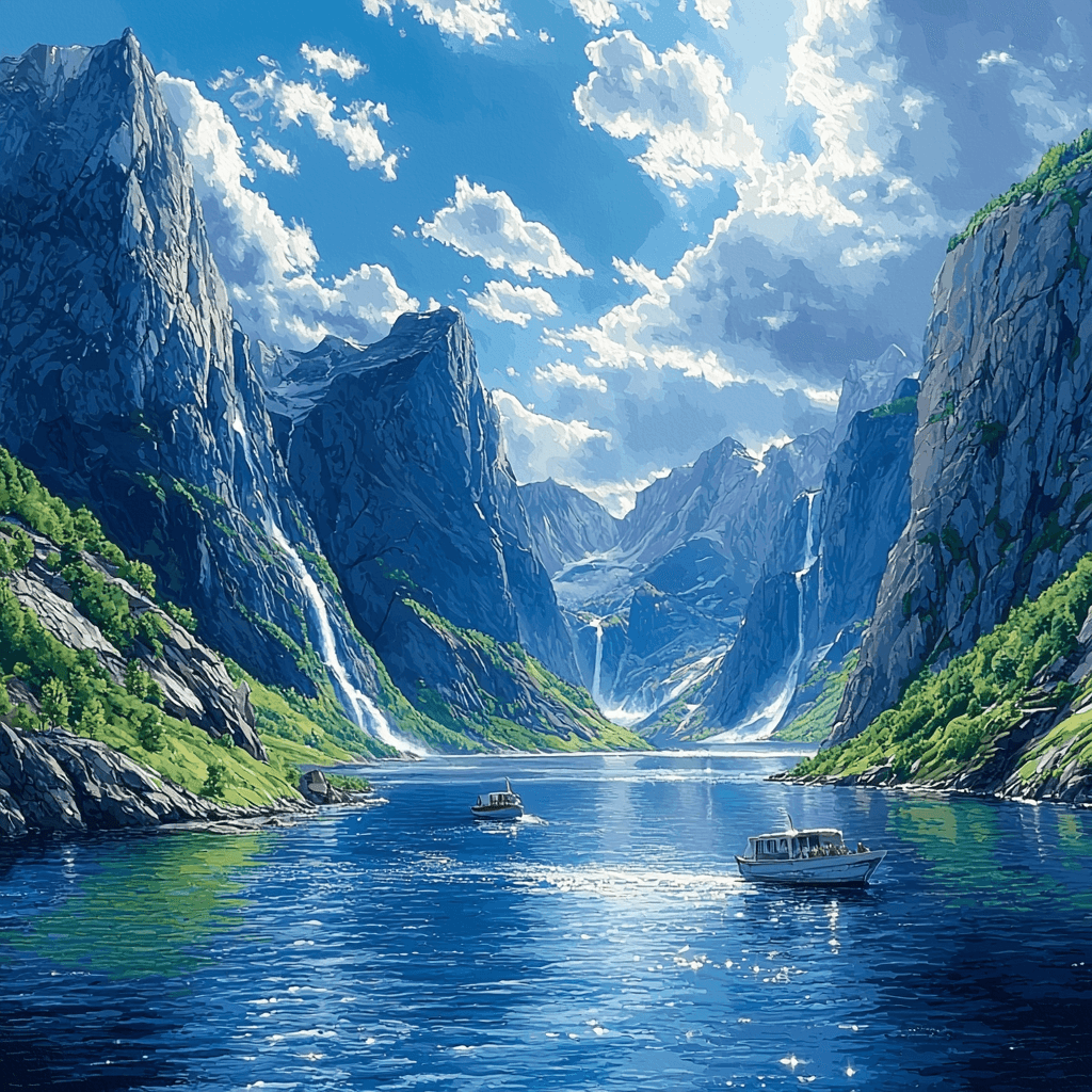 Norwegian Fjords DIY Paint By Numbers