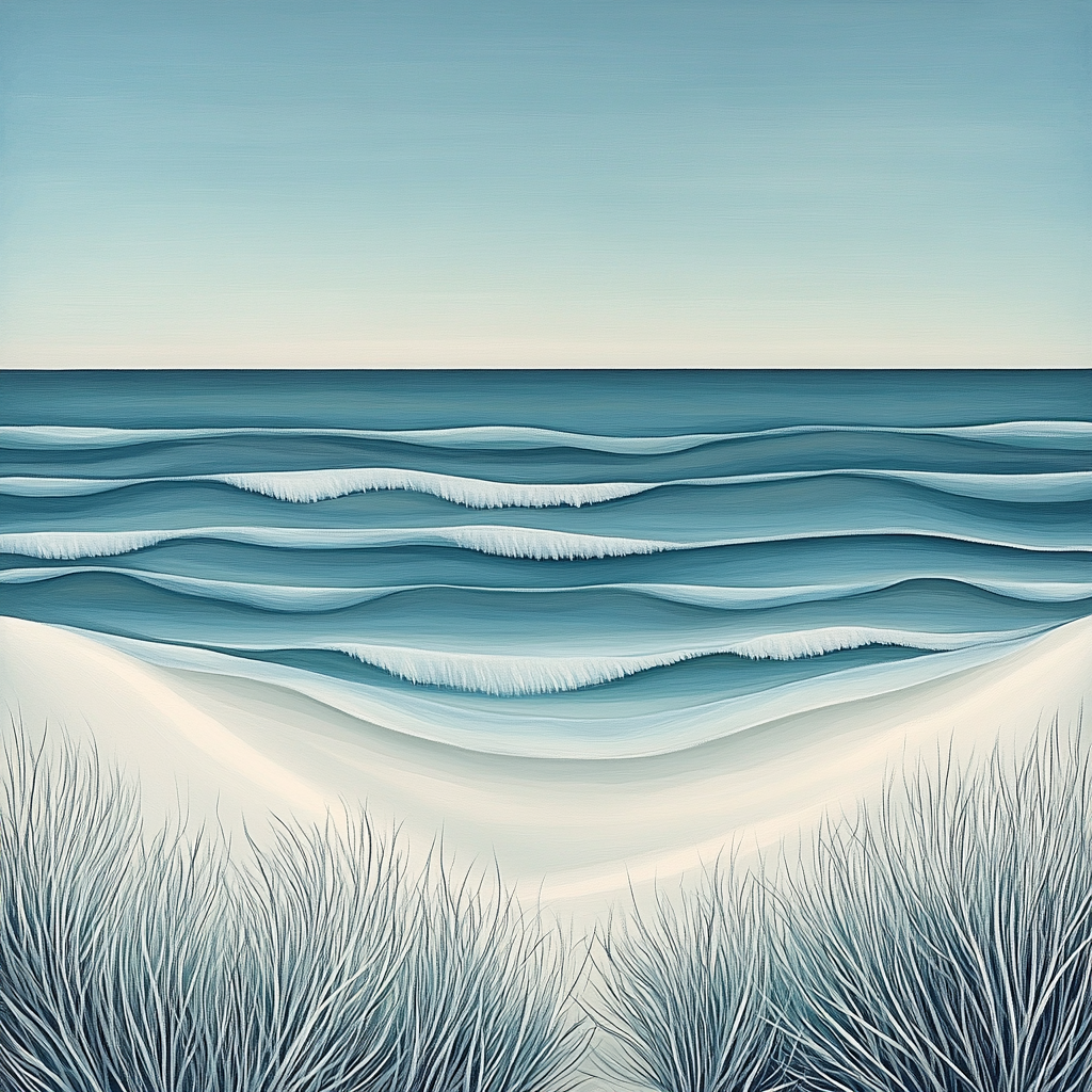 Hiroshige Inspired Winter Coastal Breeze paint by numbers