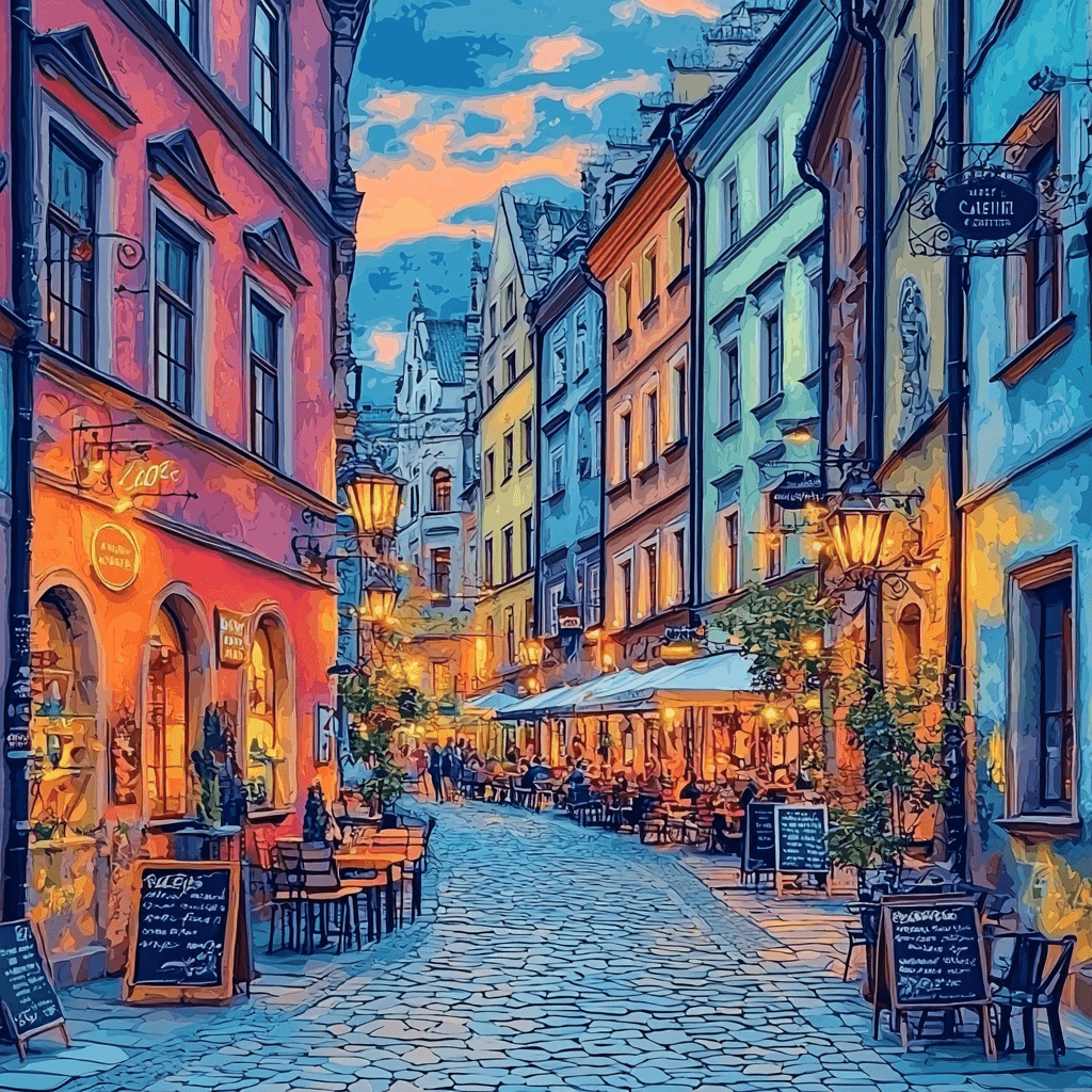 Krakow's Kazimierz District - Poland Paint By Color