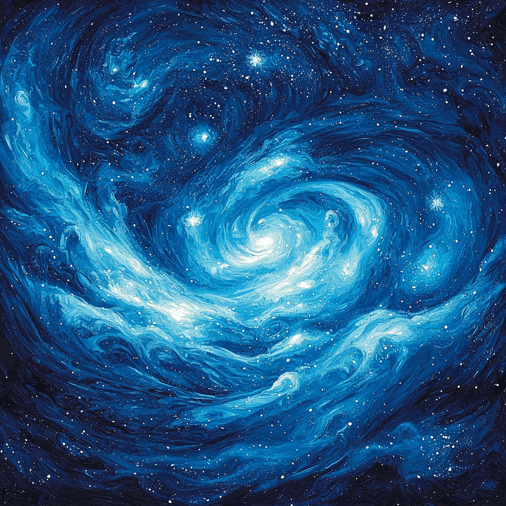 Georges Seurat Inspired Cosmic Serenity Paint By Numbers Art