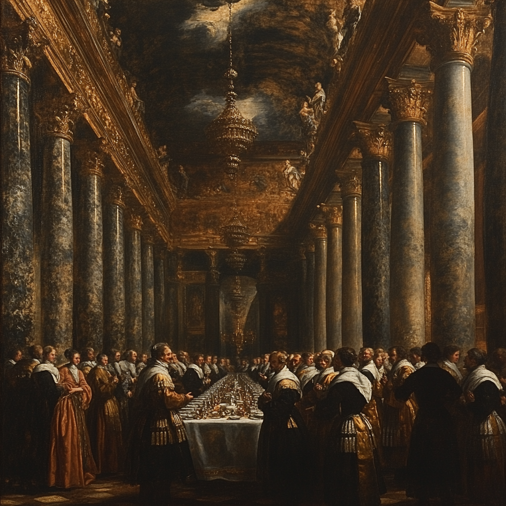 Diego Velázquez Inspired Courtly Feast Numbered painting kits