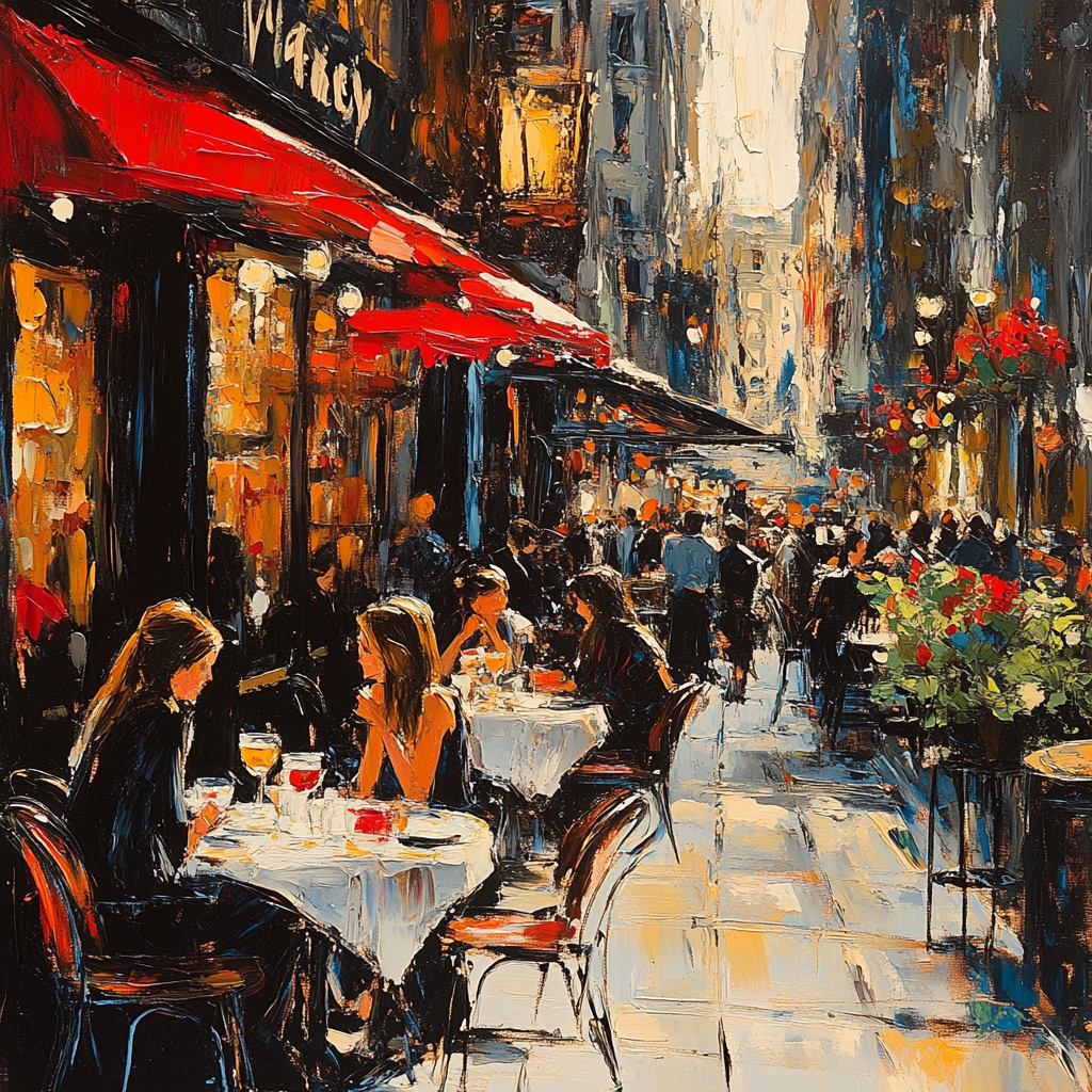Manet Inspired Evening Café Paint by numbers kits