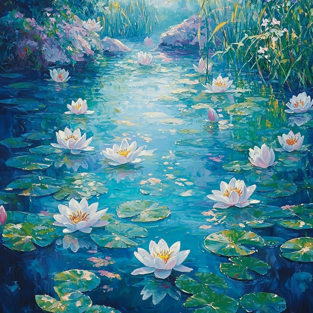 Claude Monet Inspired Underwater Garden Paint By Numbers Kits