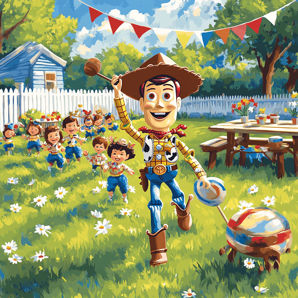 Woody Toy Parade Number painting