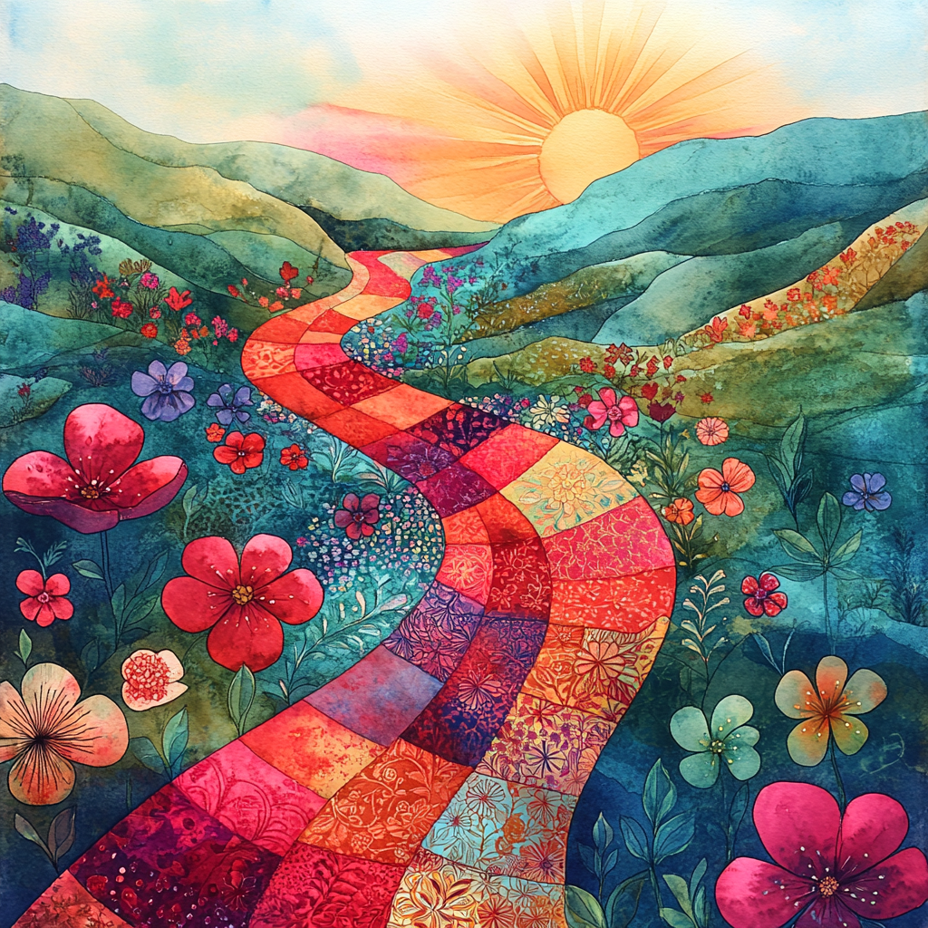 Frida Kahlo Inspired River Of Petals Paint by numbers art