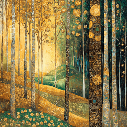 Gustav Klimt Inspired Forest Of Dreams Paint By Numbers Kits